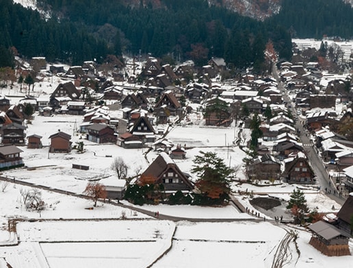 Shirakawago Hagi-machi, Shirakawamura village in Gifu Prefecture