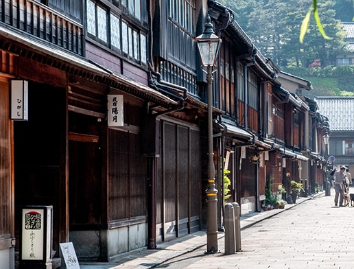 Higashichaya District, Kanazawa city in Ishikawa Prefecture