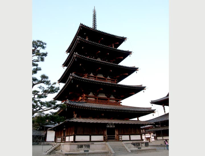 Monuments Bouddhistes  dans le domaine du temple Horyu-ji