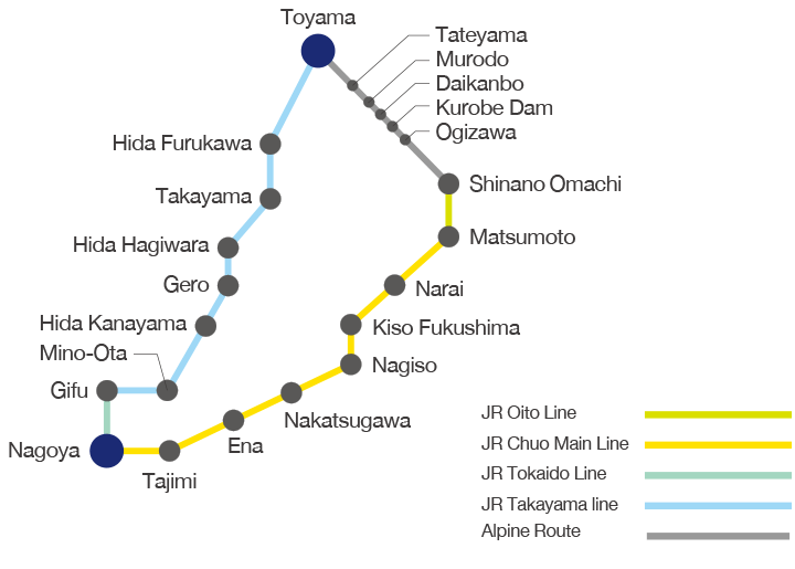 Alpine - Takayama - Matsumoto Area Tourist Pass