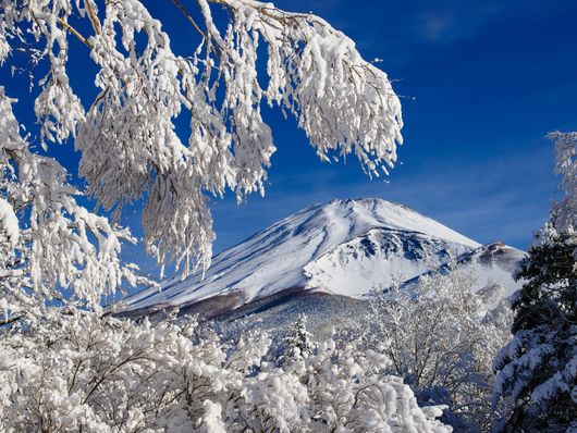 Mont Fuji l'hiver